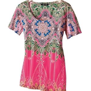 😀 3 for $20 NEW Only Nine Jeweled Print Tee Top